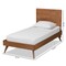 Baxton Studio Jiro Mid-Century Modern Walnut Brown Finished Wood Twin Size Platform Bed 186-11160-11159-Zoro - alternate 6